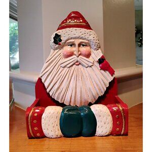 Vtg Midwest of Cannon Falls Santa Claus Letter Box Card Holder Wall Hanging